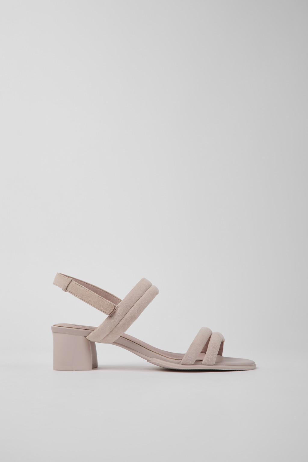 Pink nubuck sandals for women