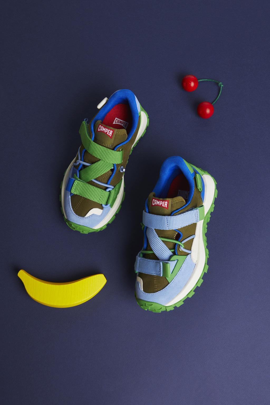 Multicolored Textile/Leather Sneaker