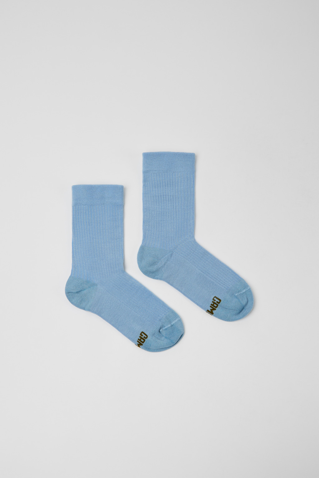 Blue socks in collaboration with PYRATEX