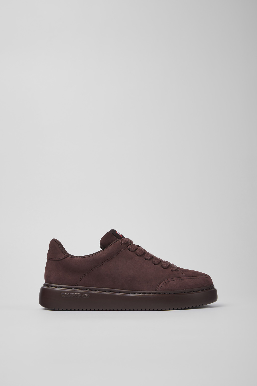 Burgundy nubuck sneakers for women