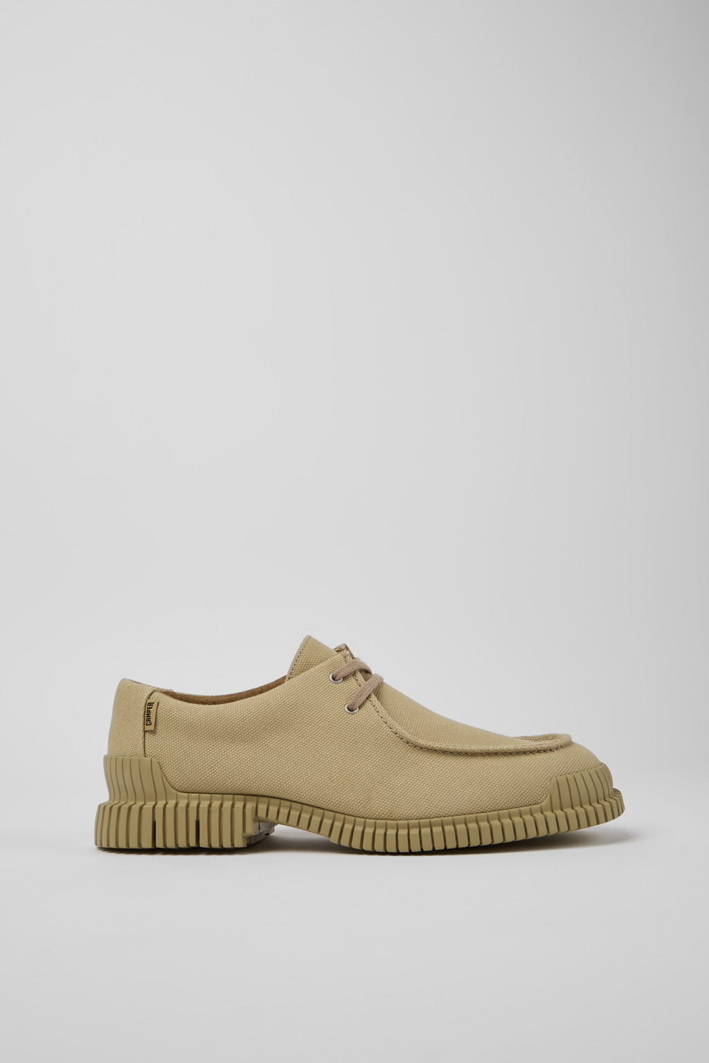 Beige recycled cotton shoes for men