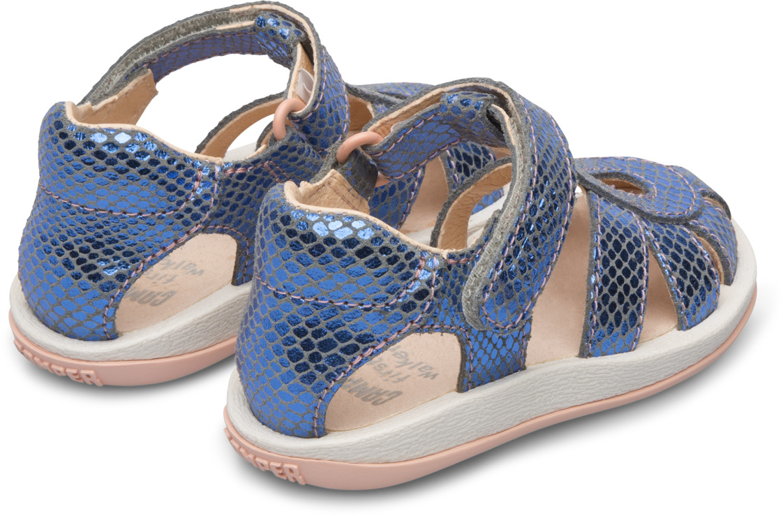 Metallic blue crab style sandal