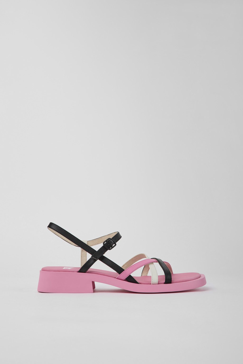 Multicolored leather sandals for women