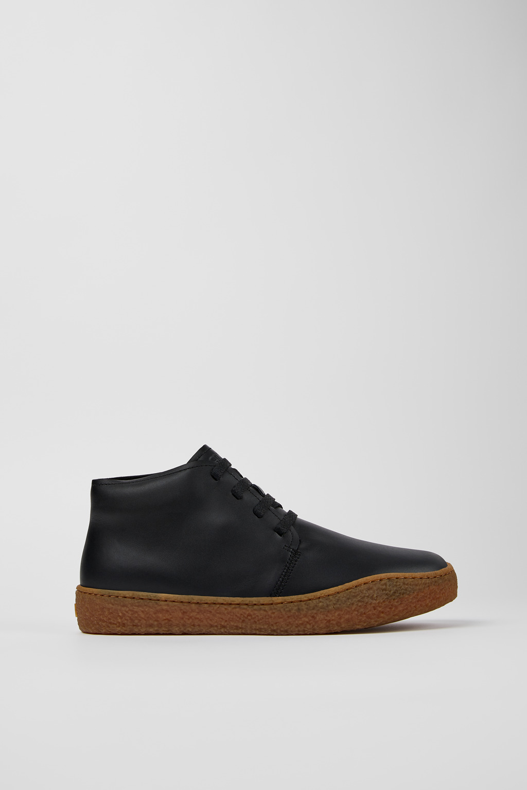 Black Leather Desert Boot for Men