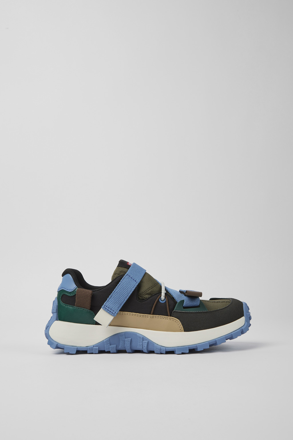 Multicolored textile and nubuck sneakers for women