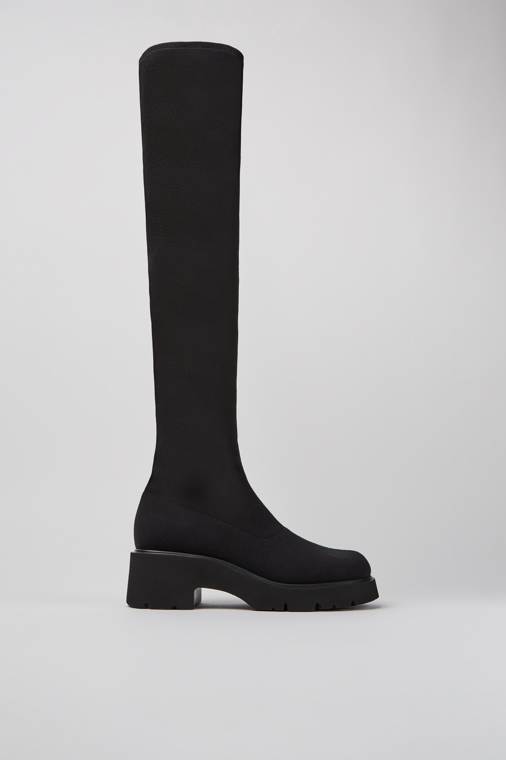 Black TENCEL Lyocell high boots for women