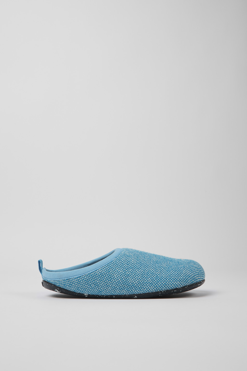 Blue wool and viscose slippers for women