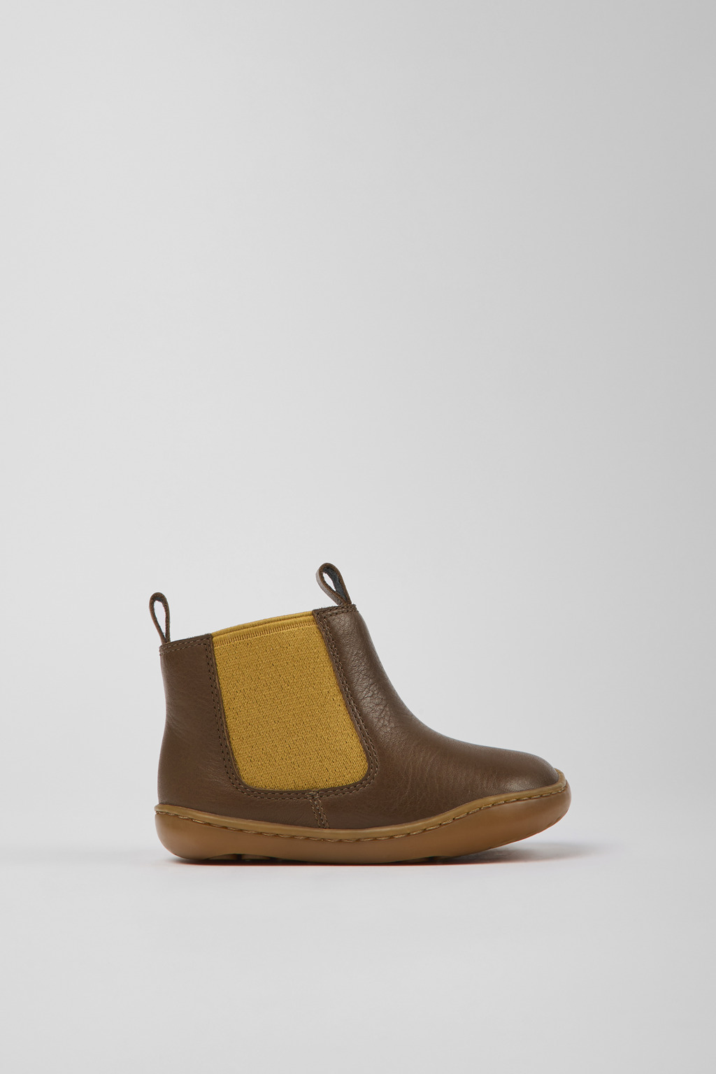 Brown leather boots for kids