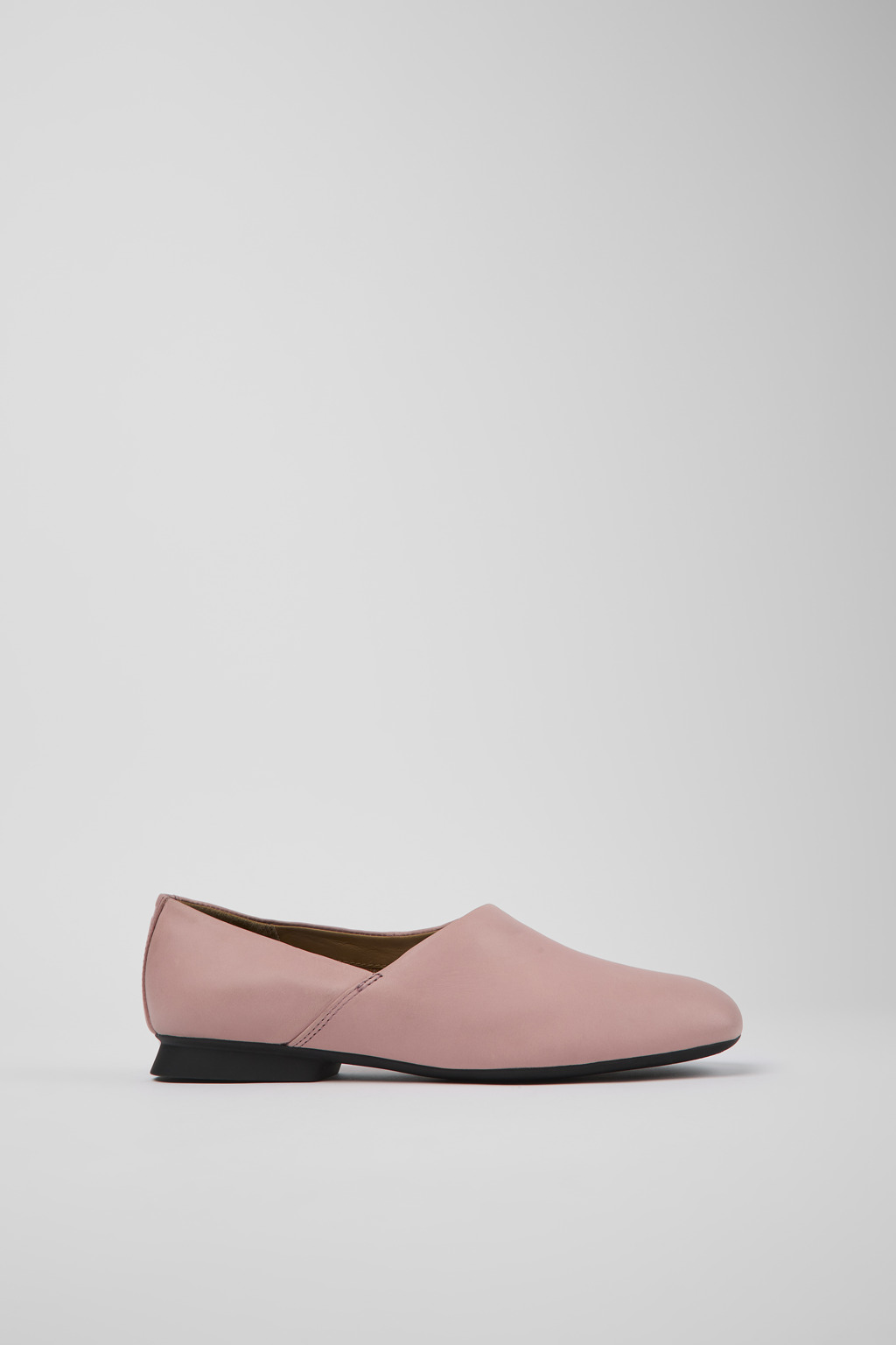 Pink leather ballerinas for women