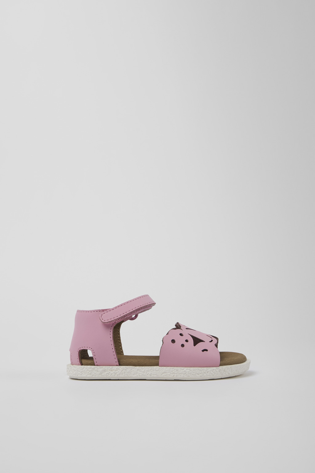 Pink Leather 2-Strap Sandal