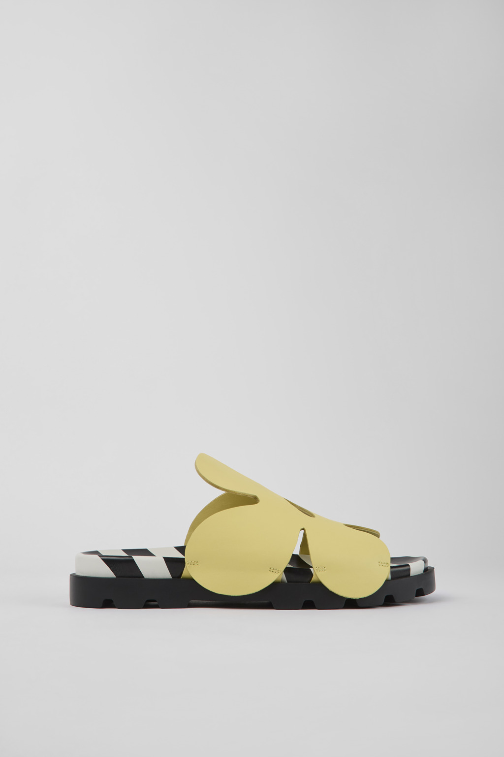 Yellow leather sandals for men