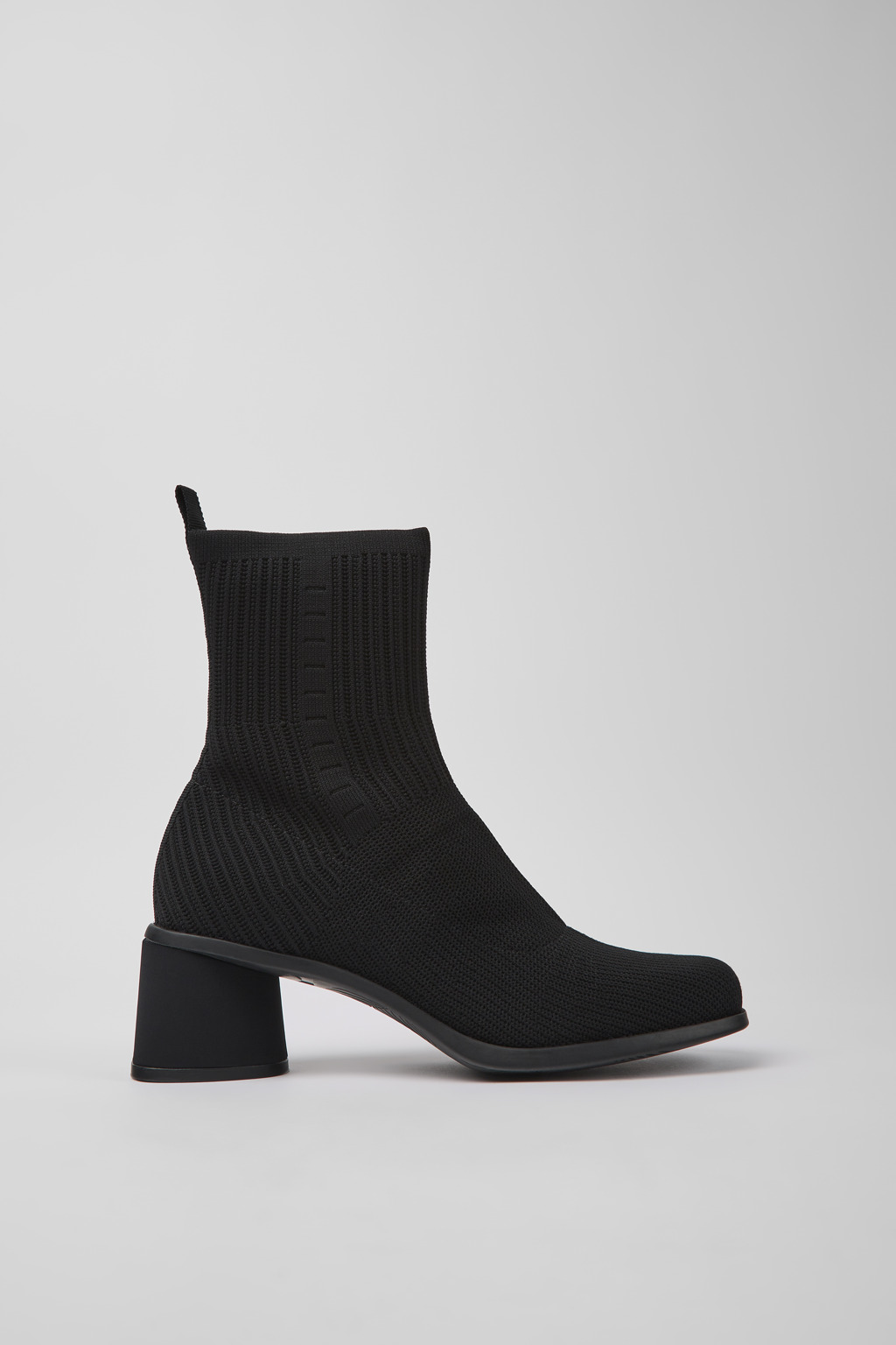 Black textile boots for women
