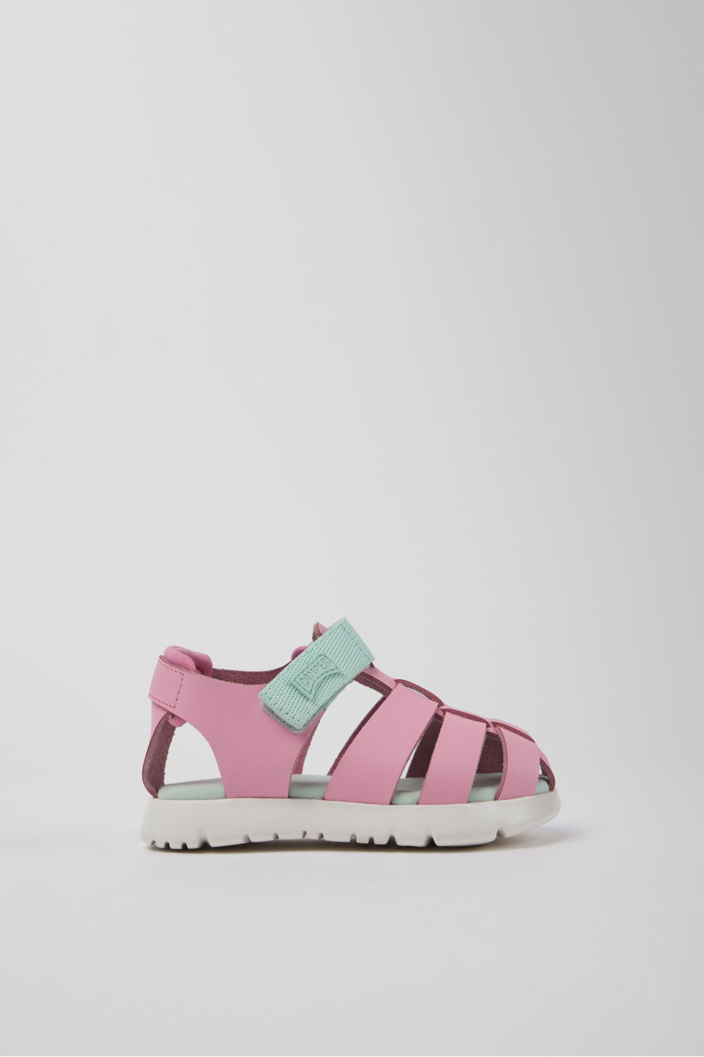 Pink Leather/Textile Sandal