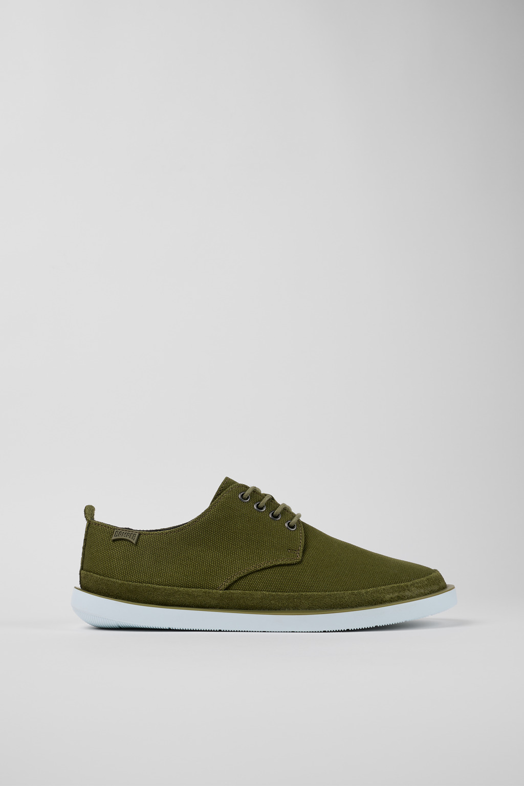 Green Textile/Nubuck Blucher for Men