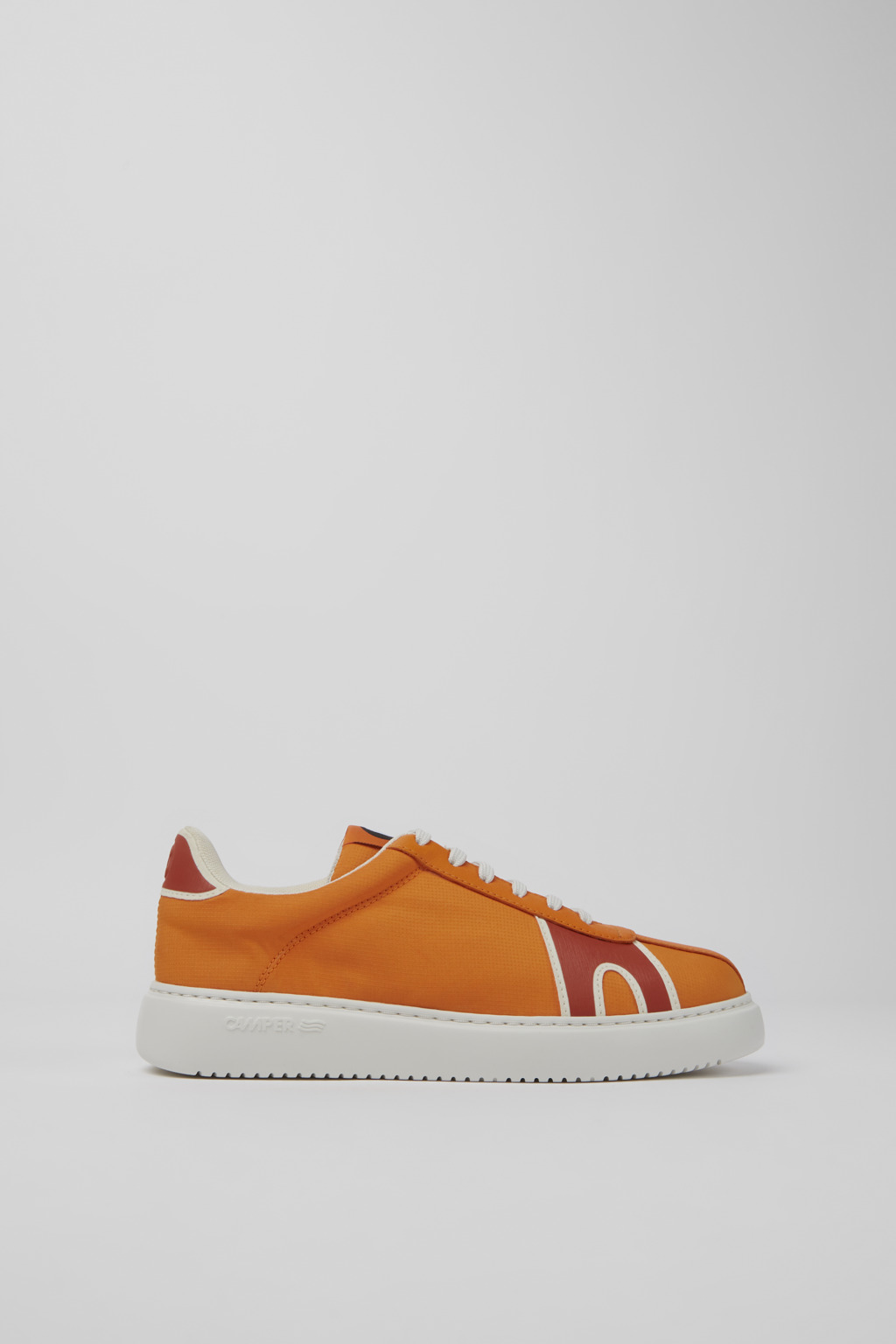 Orange and red sneakers for women