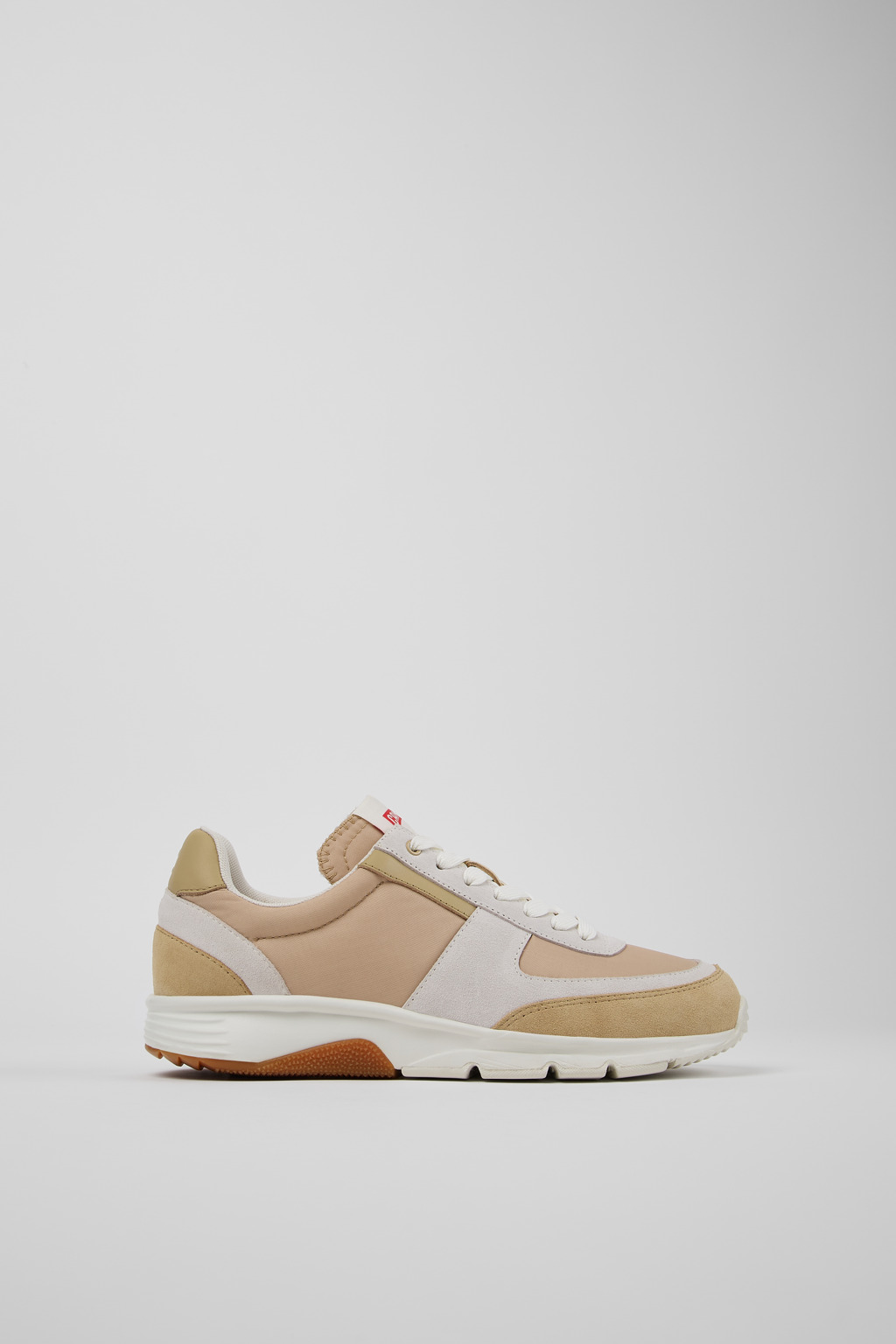 Beige, white, and brown sneakers for women