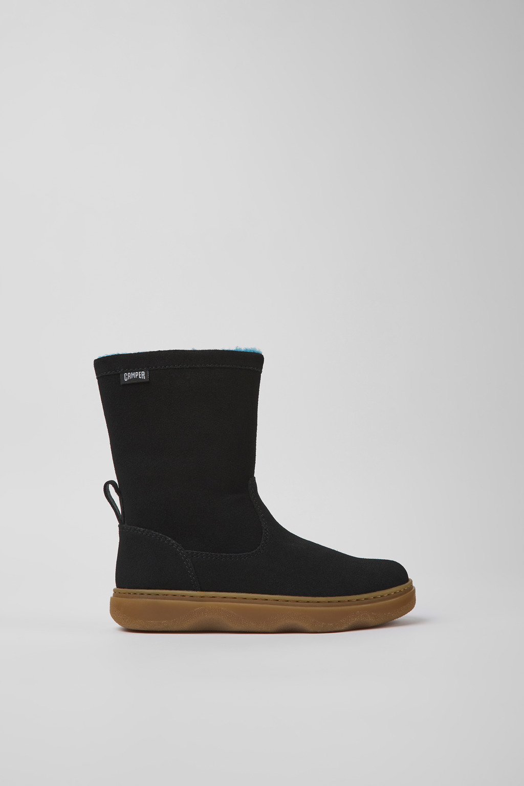 Black nubuck boots for kids
