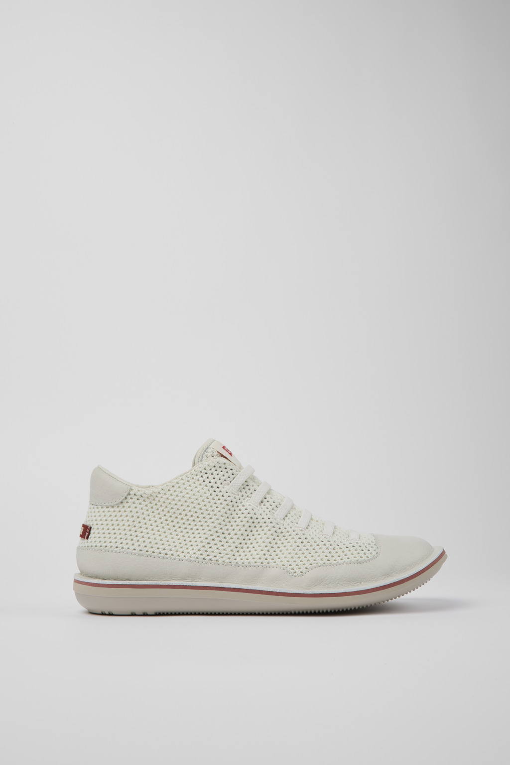 White Textile/Leather Basket Bootie for Men