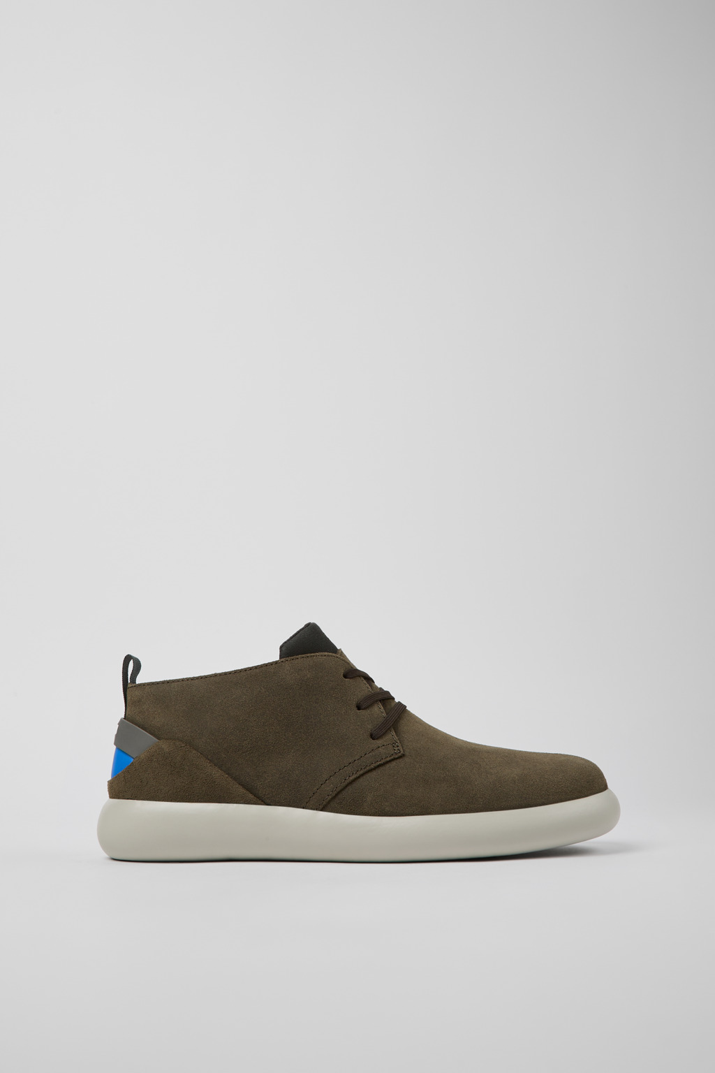 Green nubuck sneakers for men