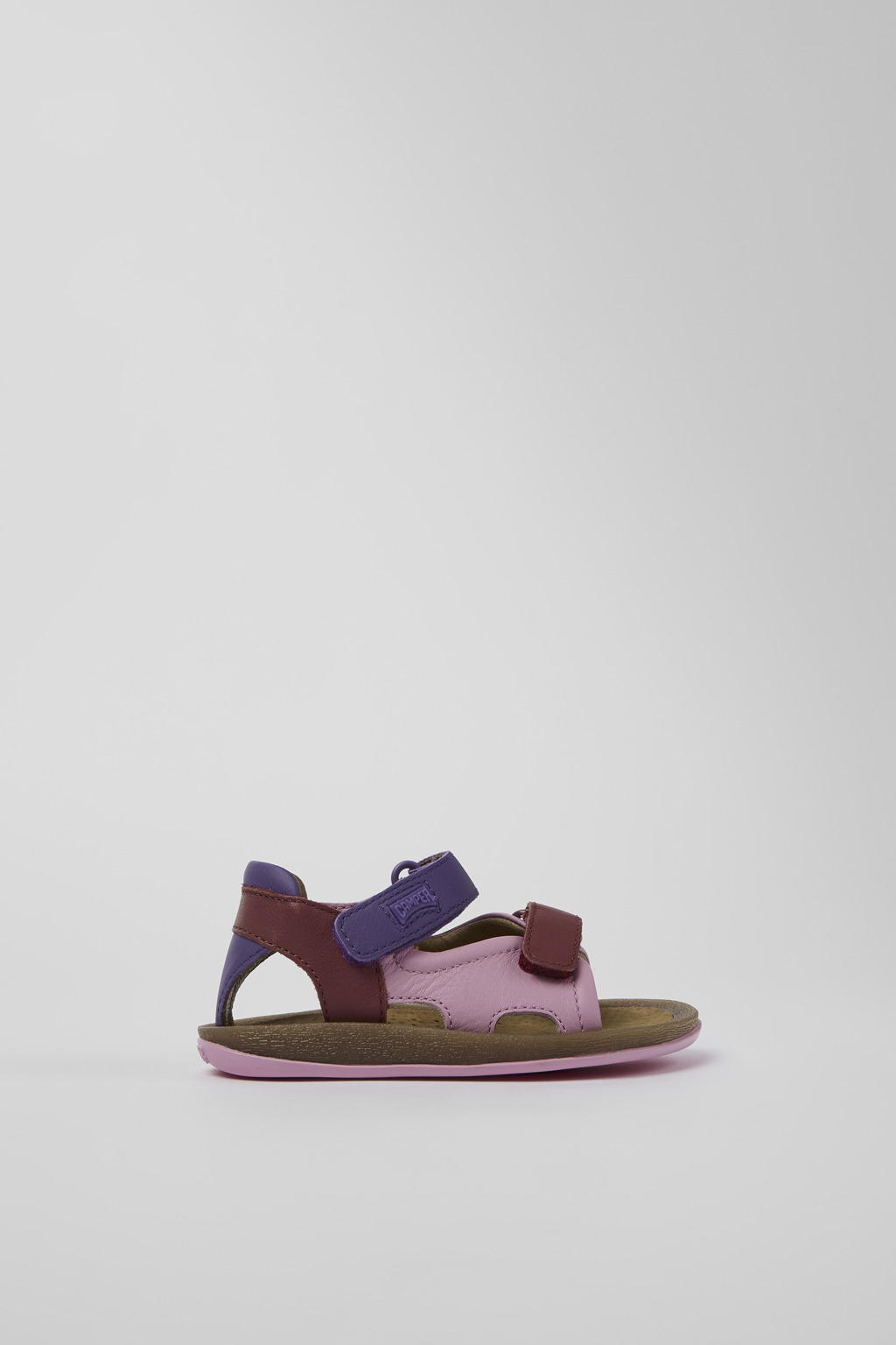 Multicolored Leather 2-Strap Sandal