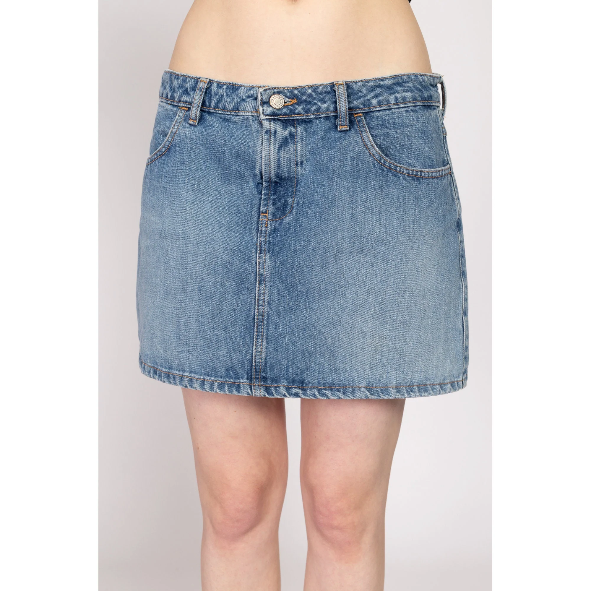 Medium Y2K Low Rise Jean Mini Skirt