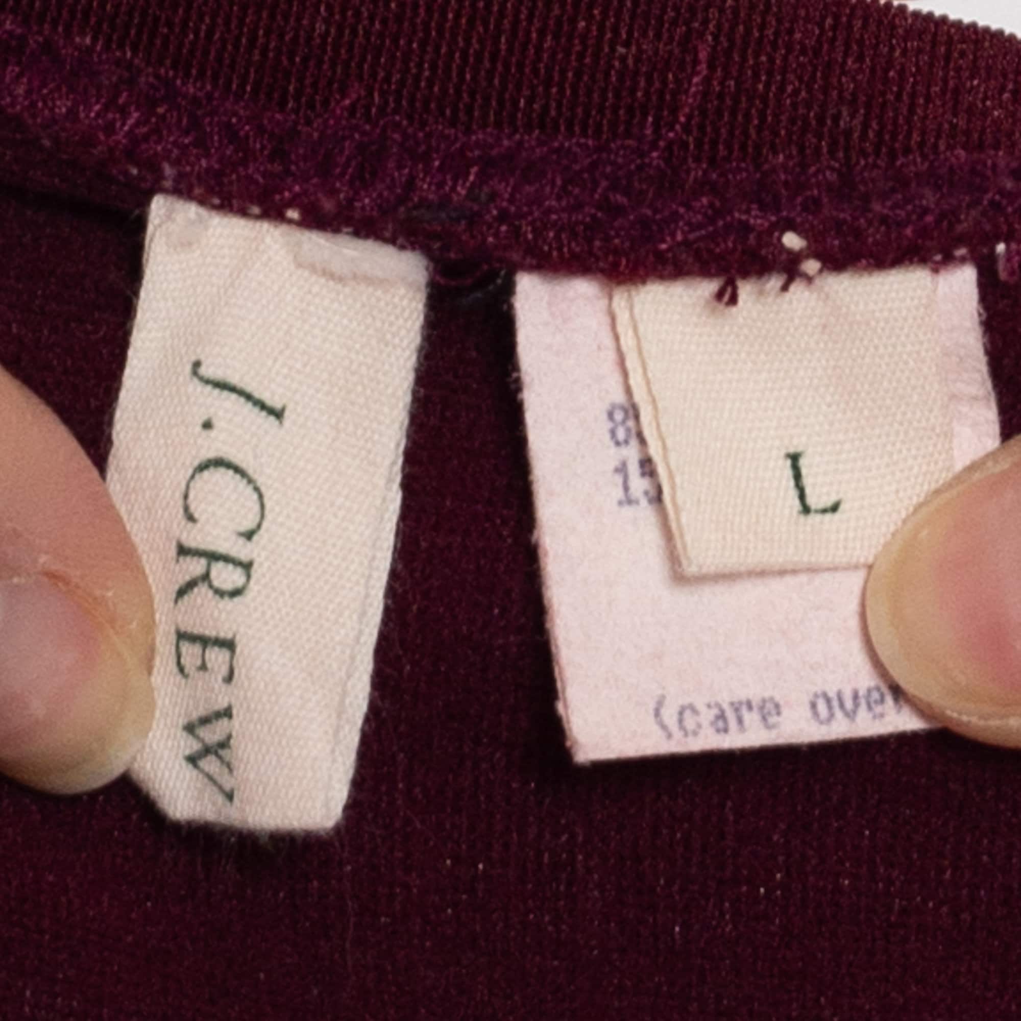 Med-Lrg 90s J. Crew Wine Red Stretchy Mini Skirt