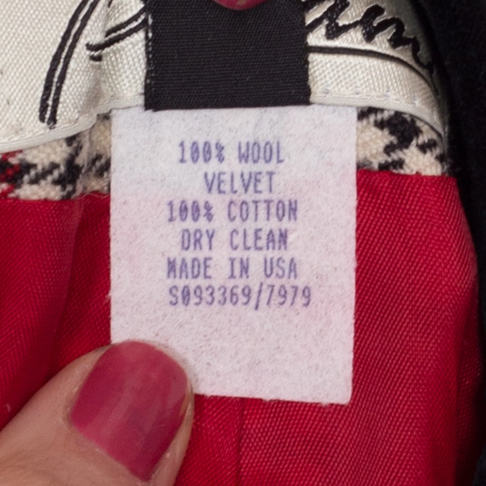 90s Plaid Wool Mini Pencil Skirt - Small, 27