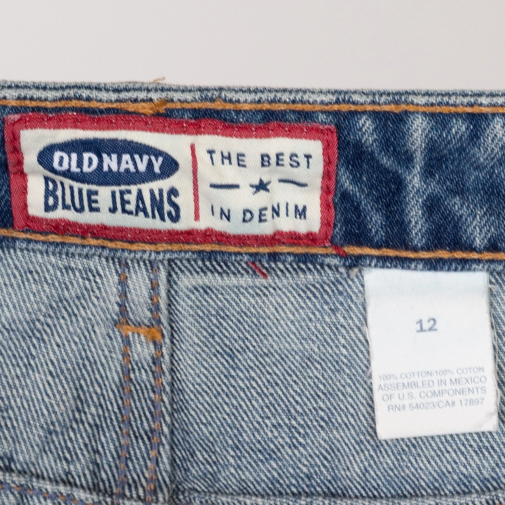 Medium Y2K Low Rise Jean Mini Skirt