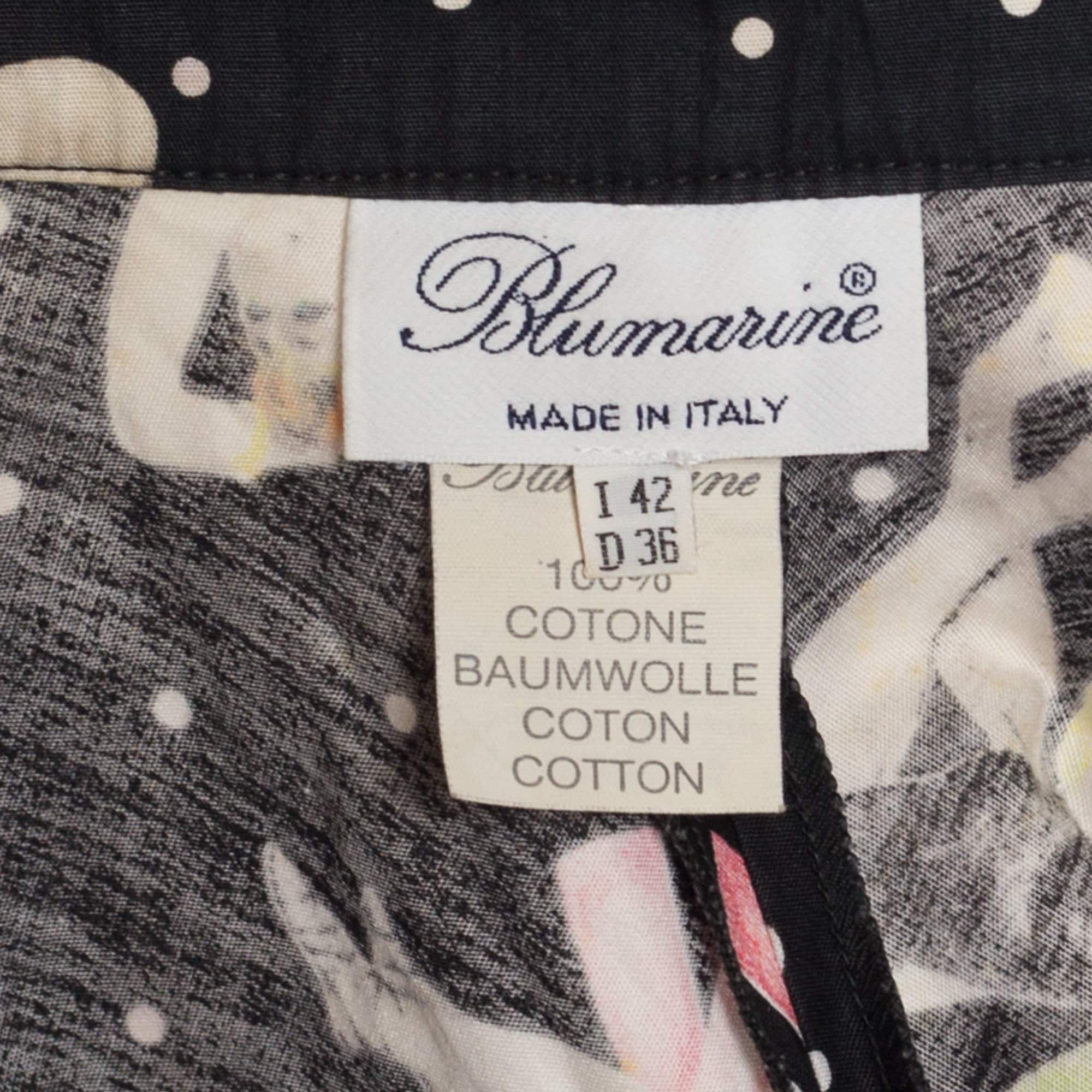 XS 90s Blumarine Pinup Girl Print Circle Skirt 25