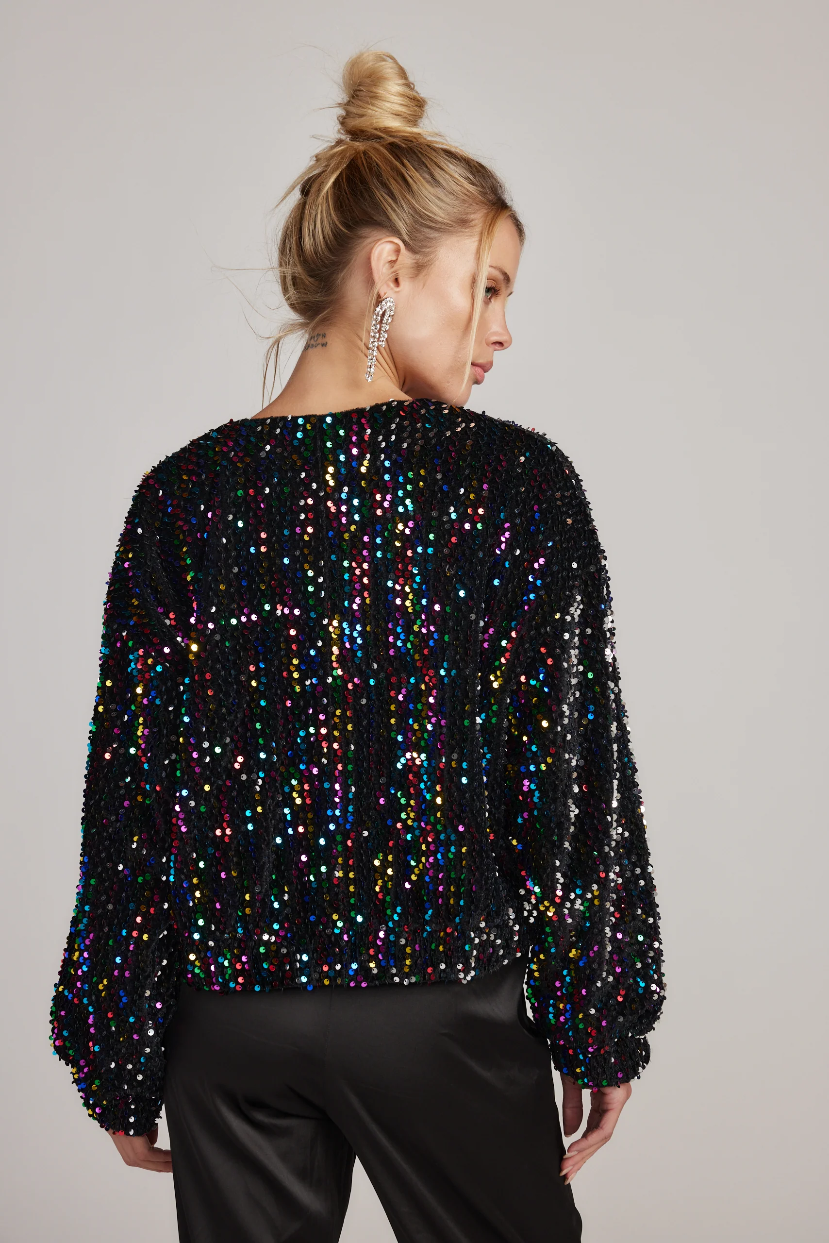 Ozzy Multi Sequin Zip Up Jacket