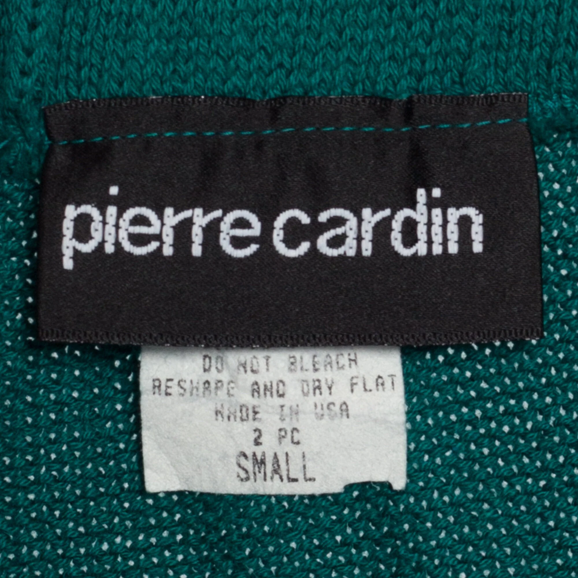 Small 80s Pierre Cardin Teal Knit Pencil Skirt