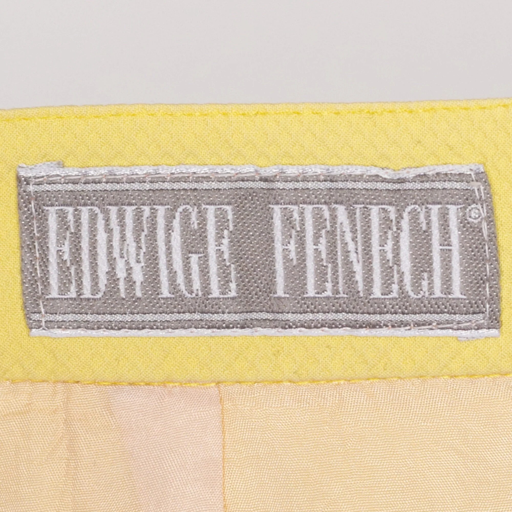 Small 80s Yellow Waffle Textured Mini Skirt 26.5