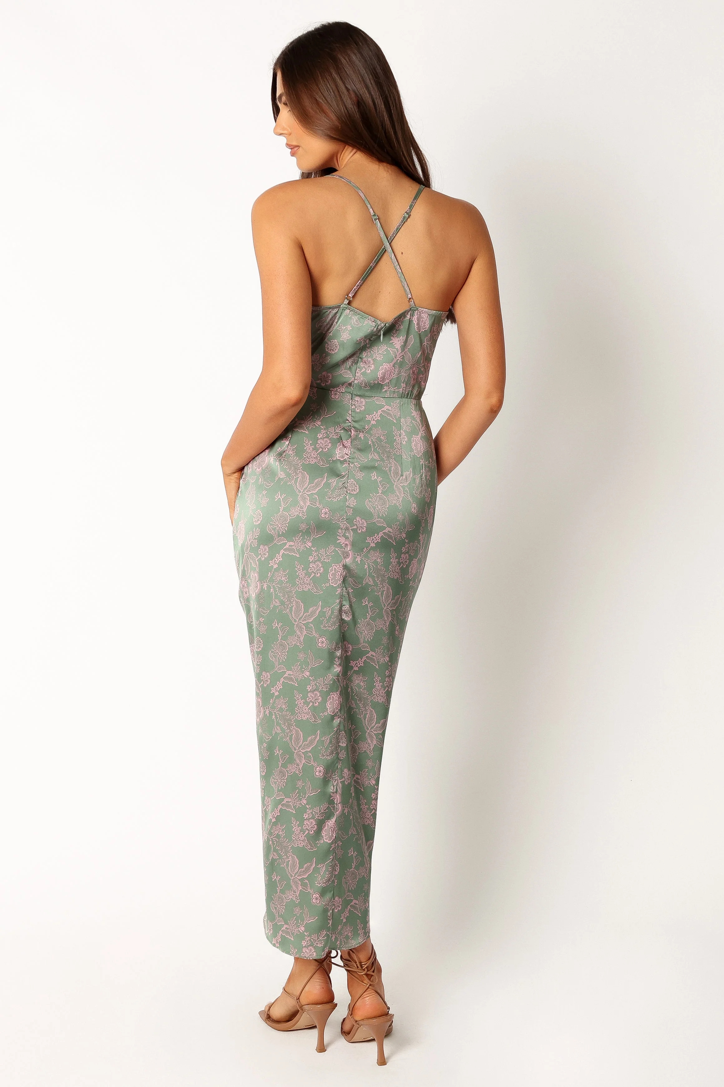 Mackenzie Midi Dress - Green Print