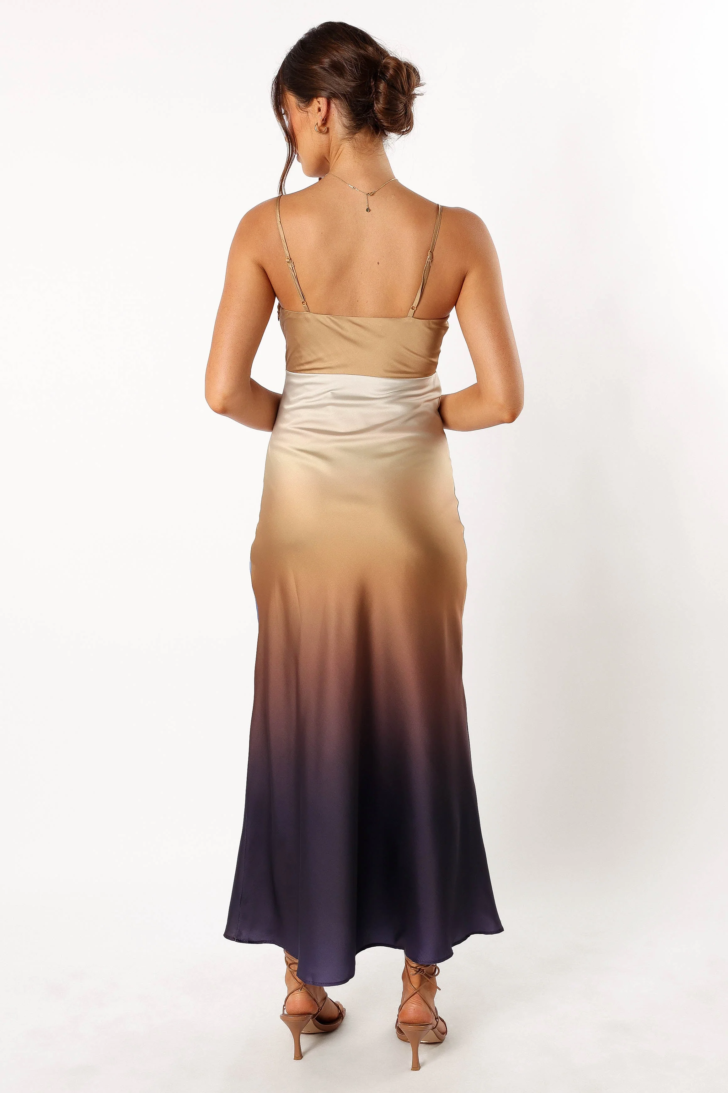 Dusk Midi Slip Dress - Navy Ombre