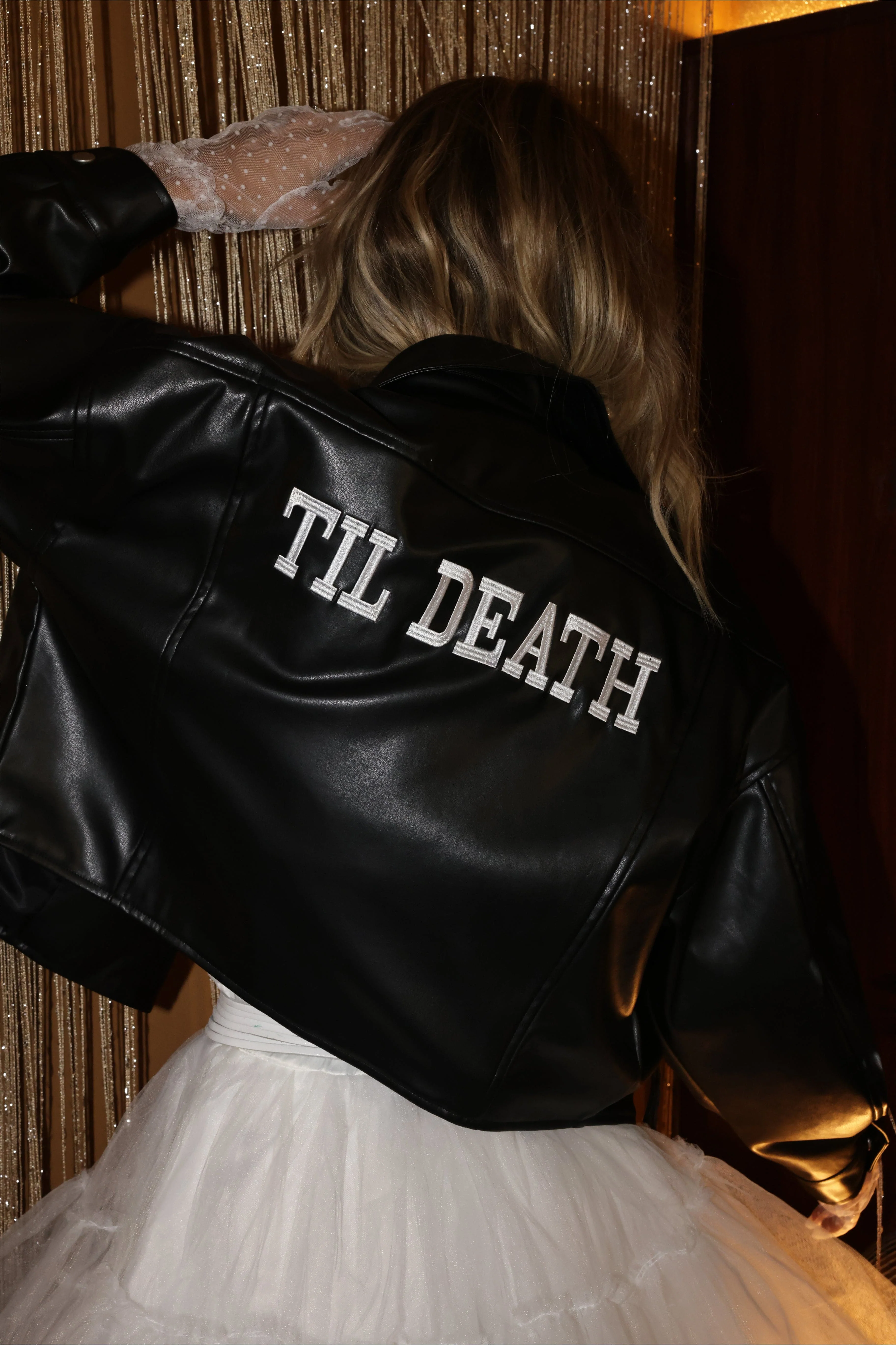'Til Death Black Vegan Leather Jacket