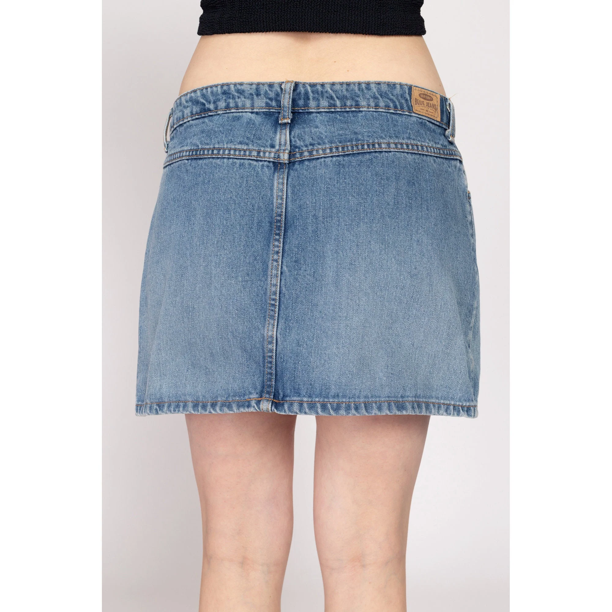 Medium Y2K Low Rise Jean Mini Skirt