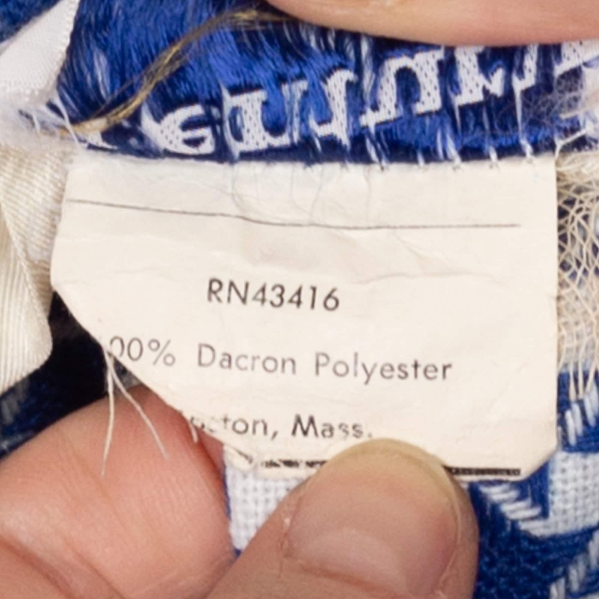 Small 70s Blue & White Pinwheel Houndstooth Pleated Skirt 26