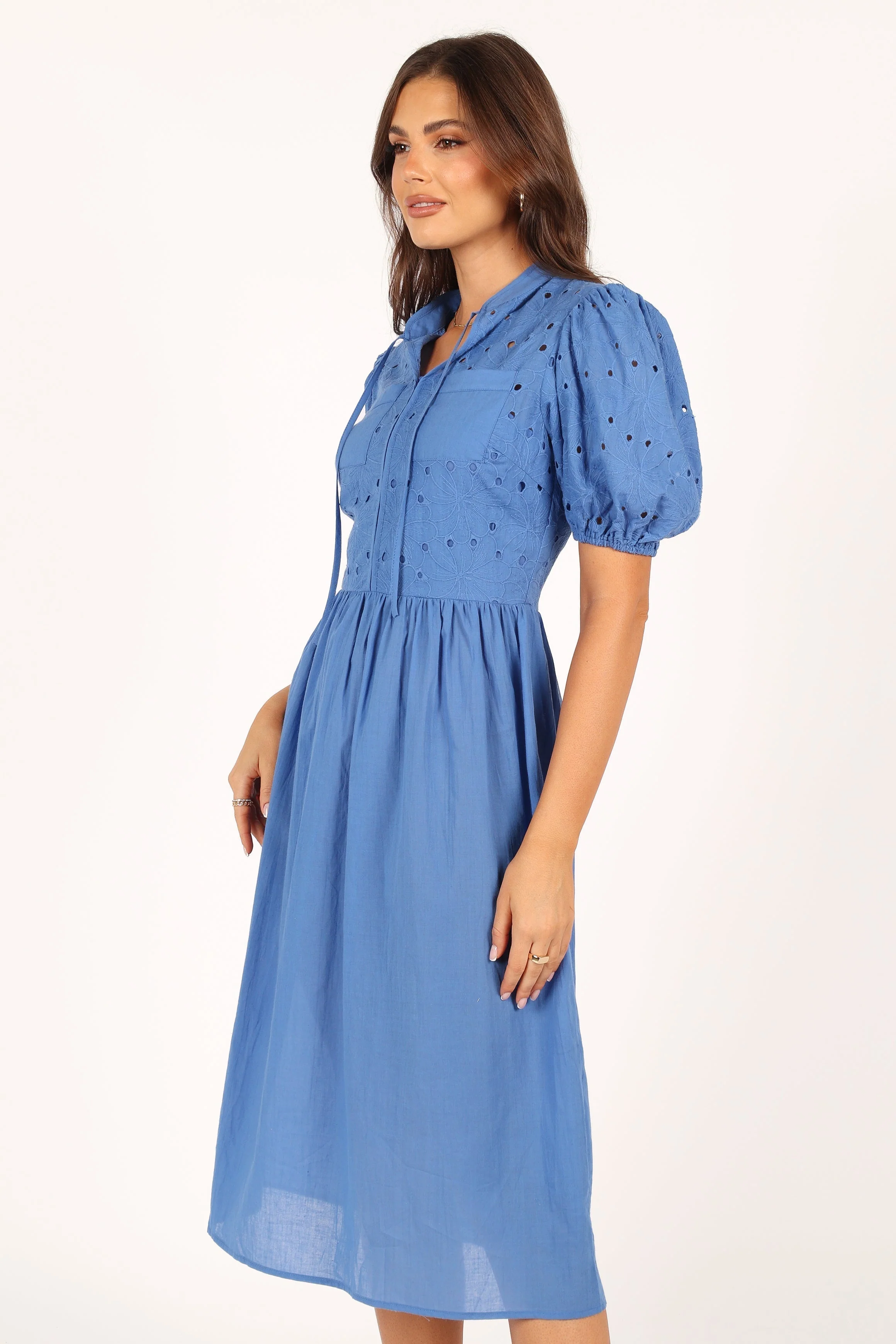 Rebekkah Midi Dress - Dusty Blue