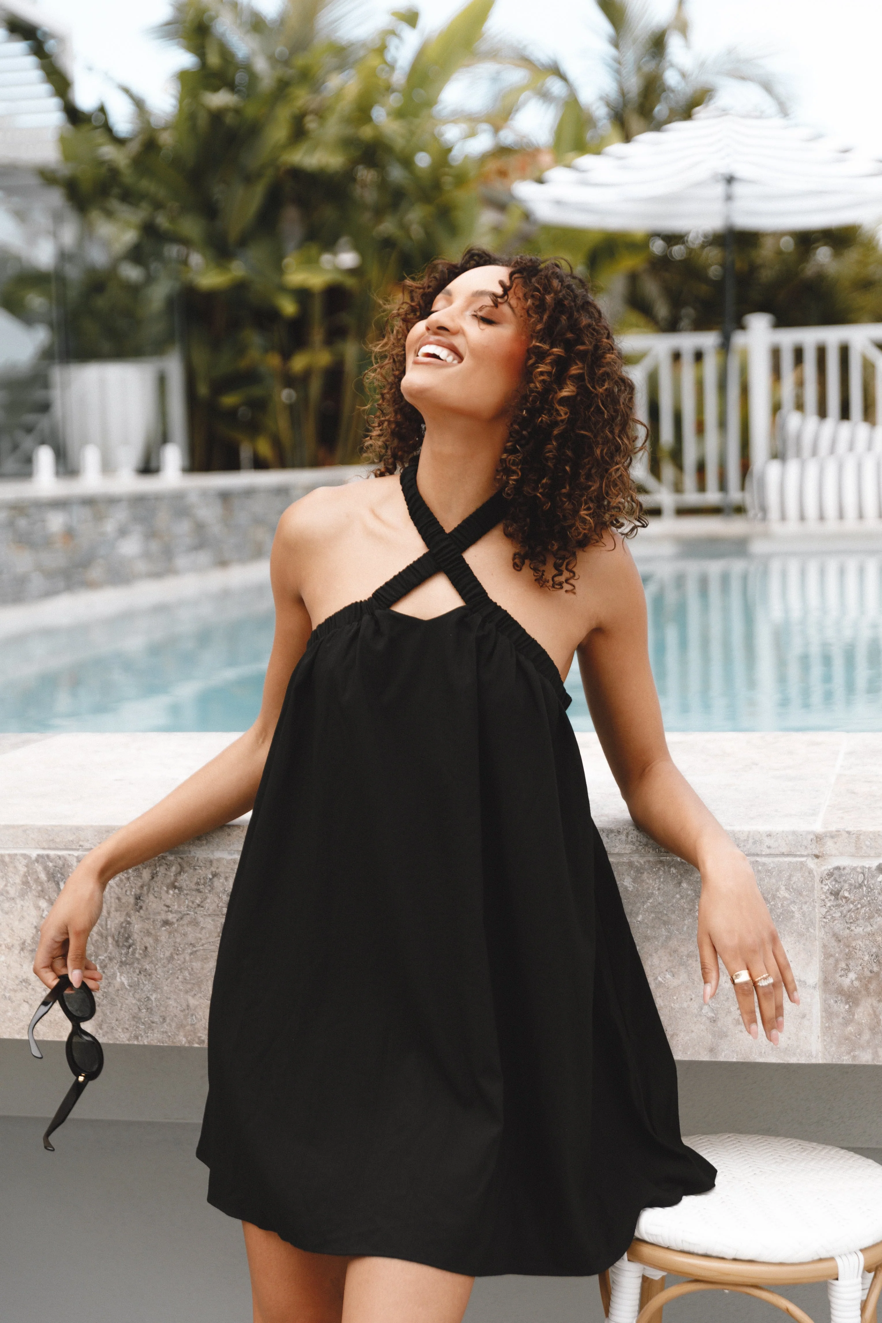 Lara Mini Dress - Black