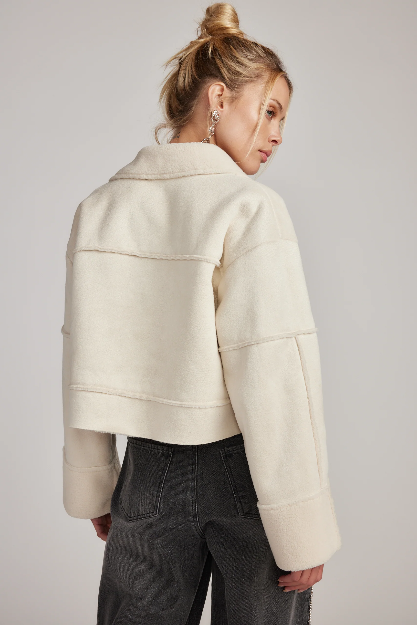 Avery Cream Sherpa Jacket