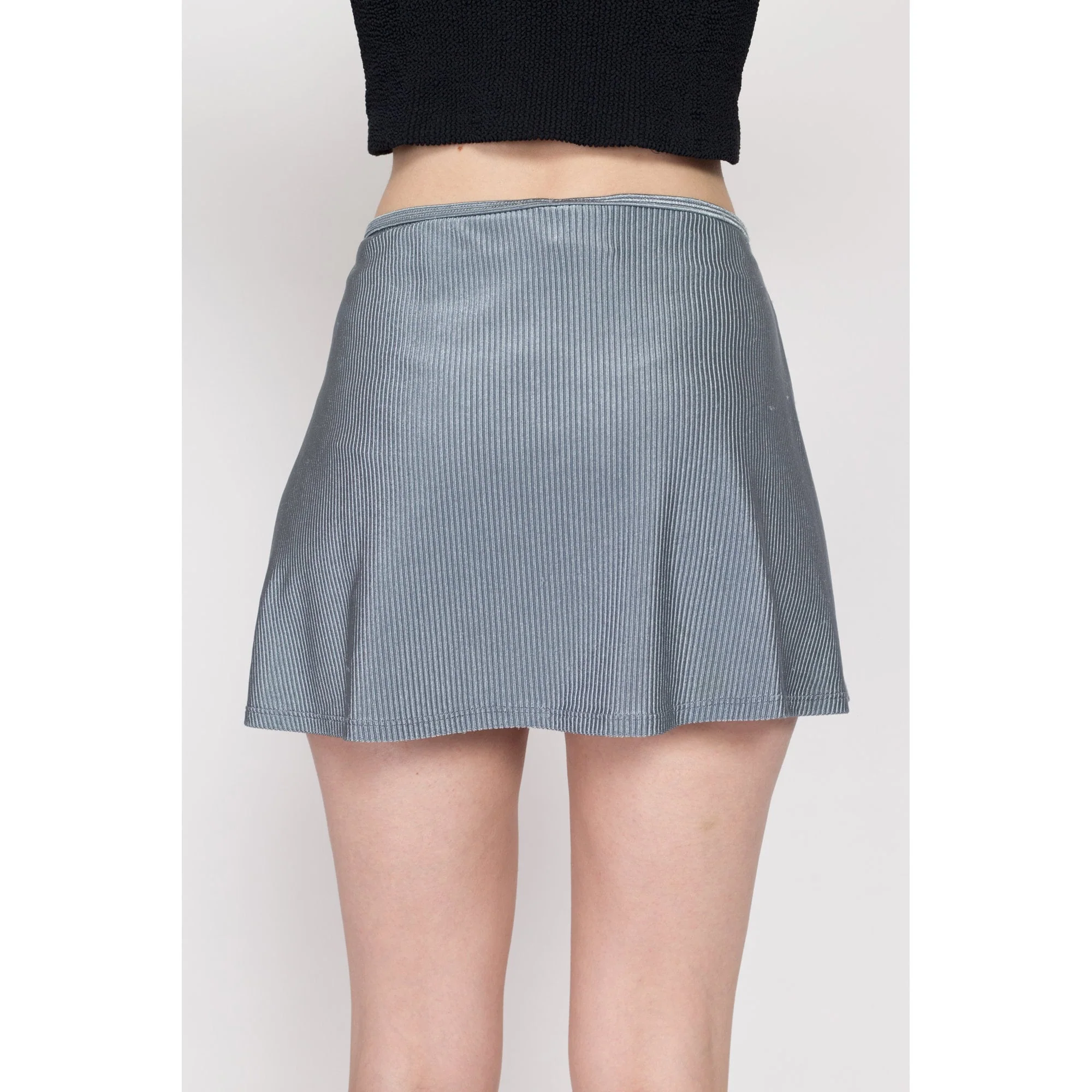 Sm-Med Y2K High Slit Micro Mini Skirt