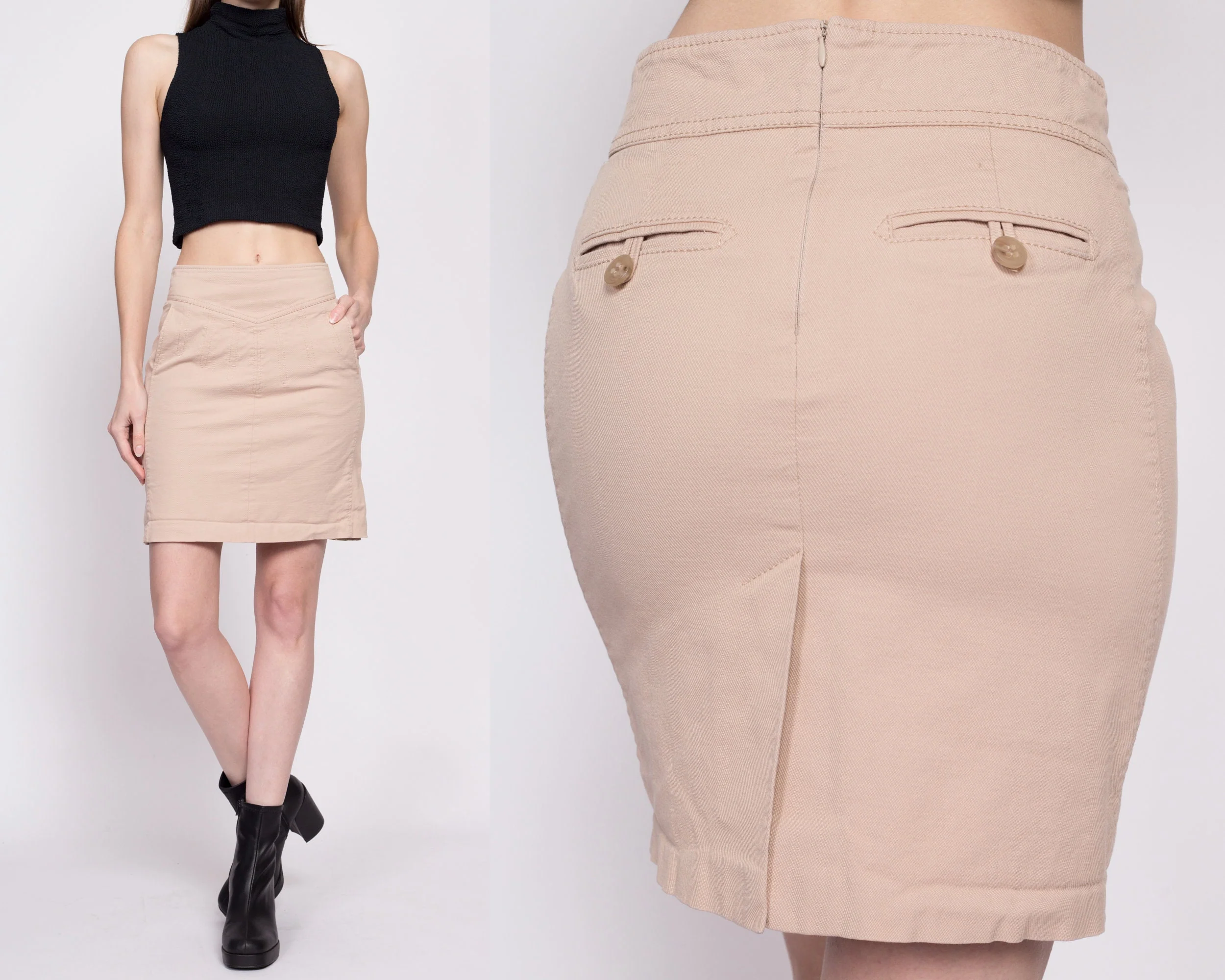 Escada Sport Khaki Mini Skirt - Small