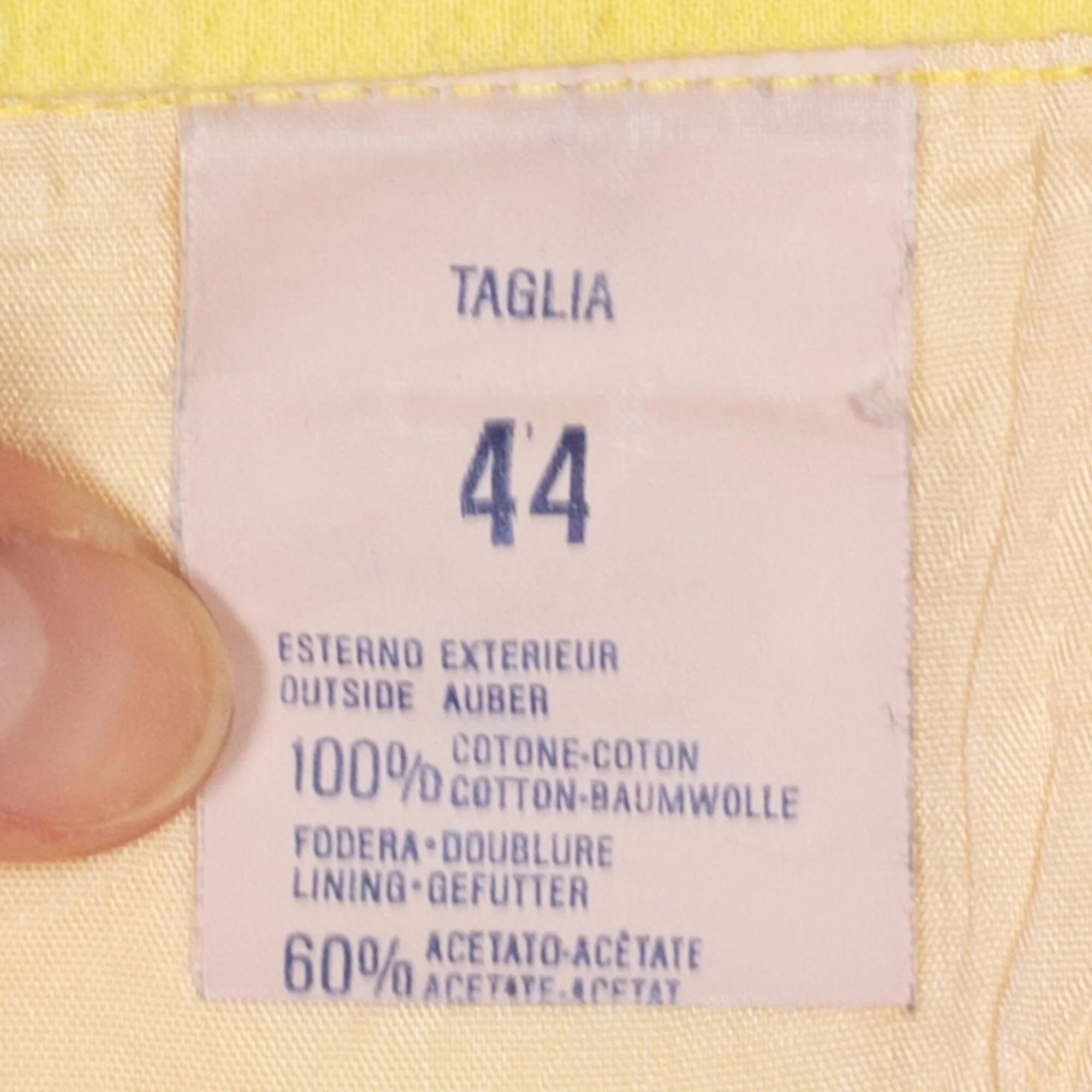 Small 80s Yellow Waffle Textured Mini Skirt 26.5