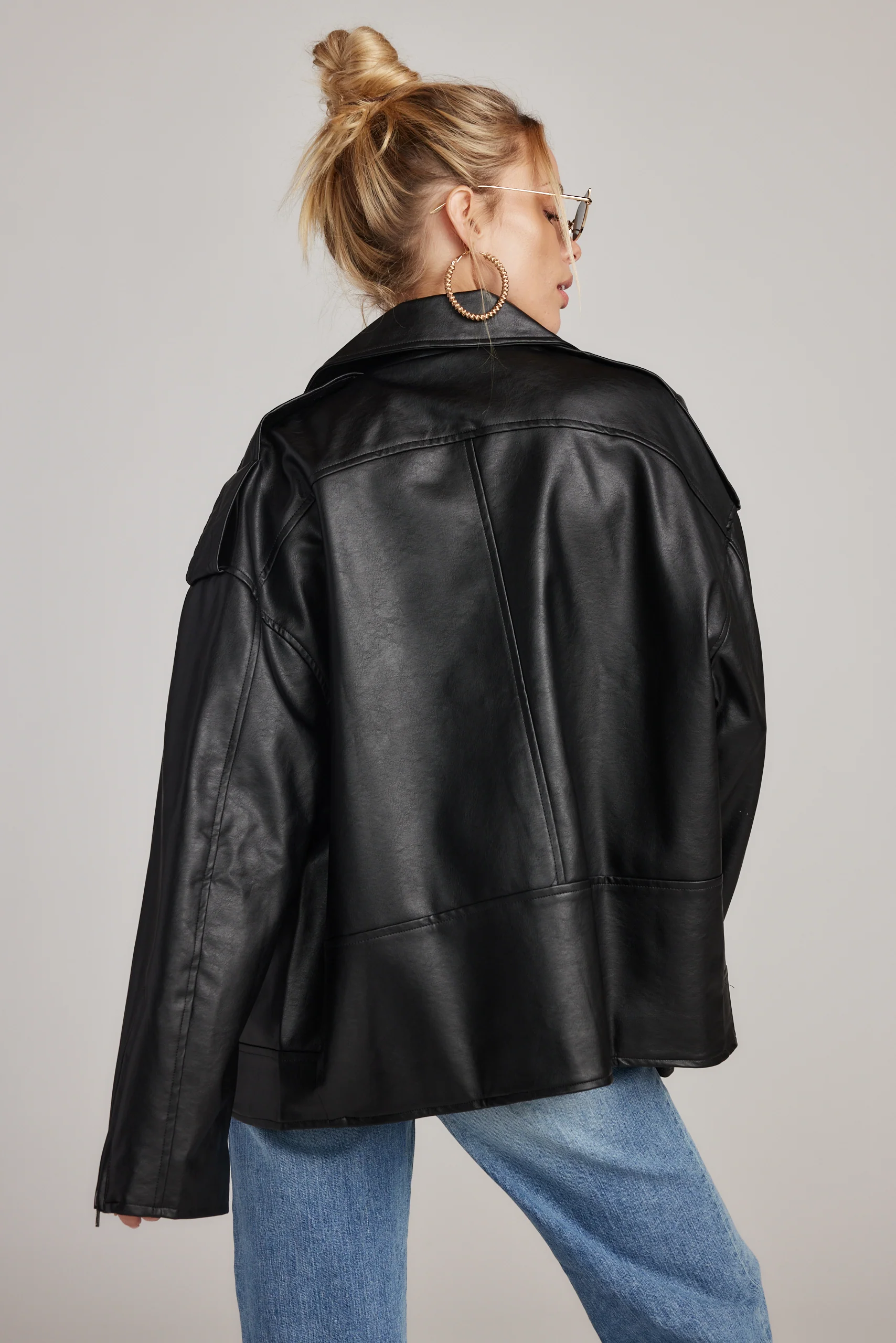 Jordan Black Faux Leather Jacket