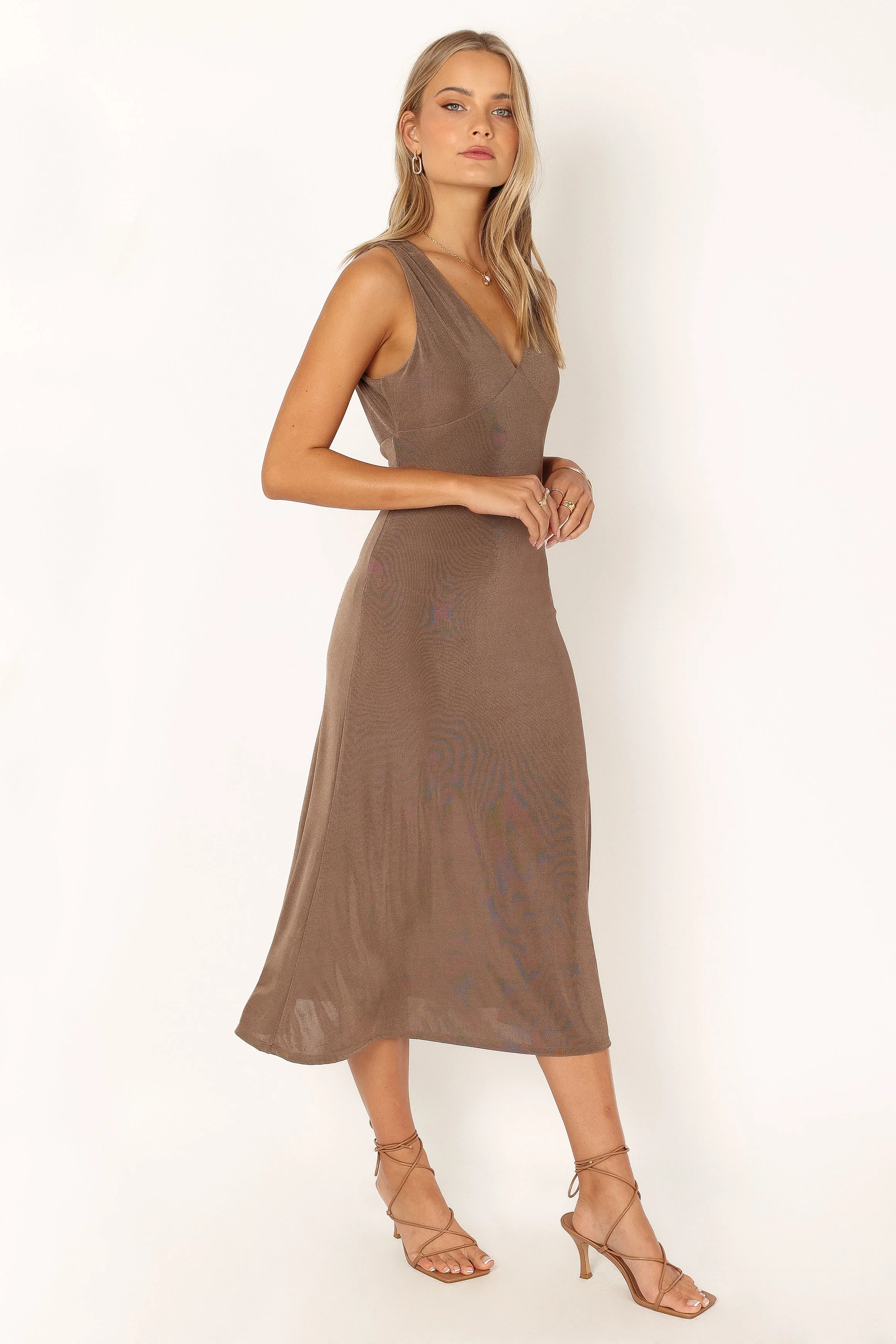 Minia Midi Dress - Wood