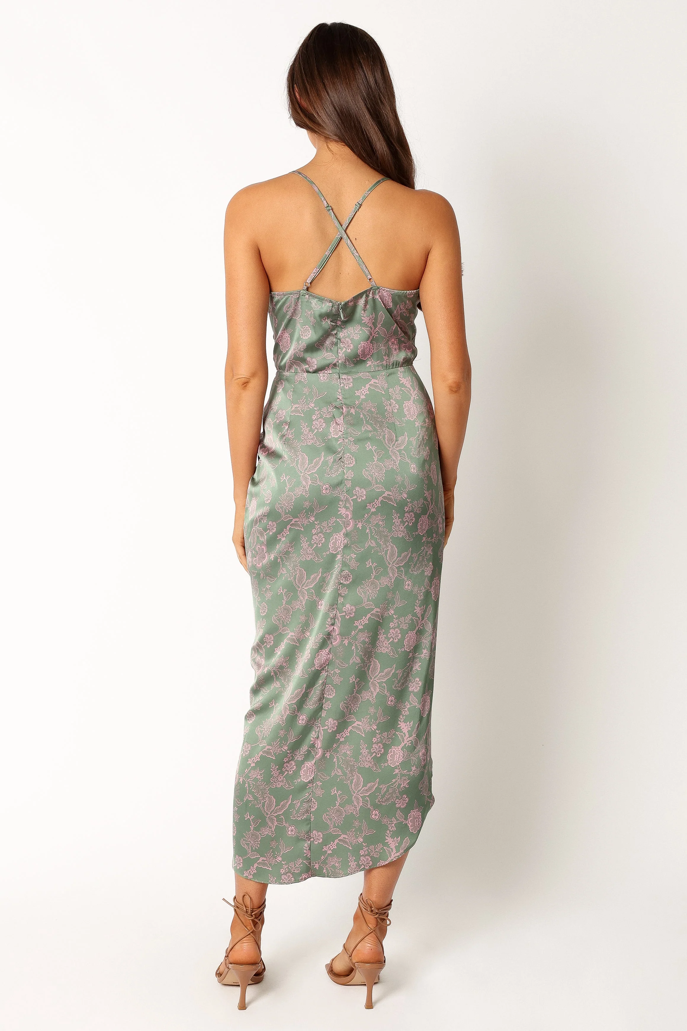 Mackenzie Midi Dress - Green Print