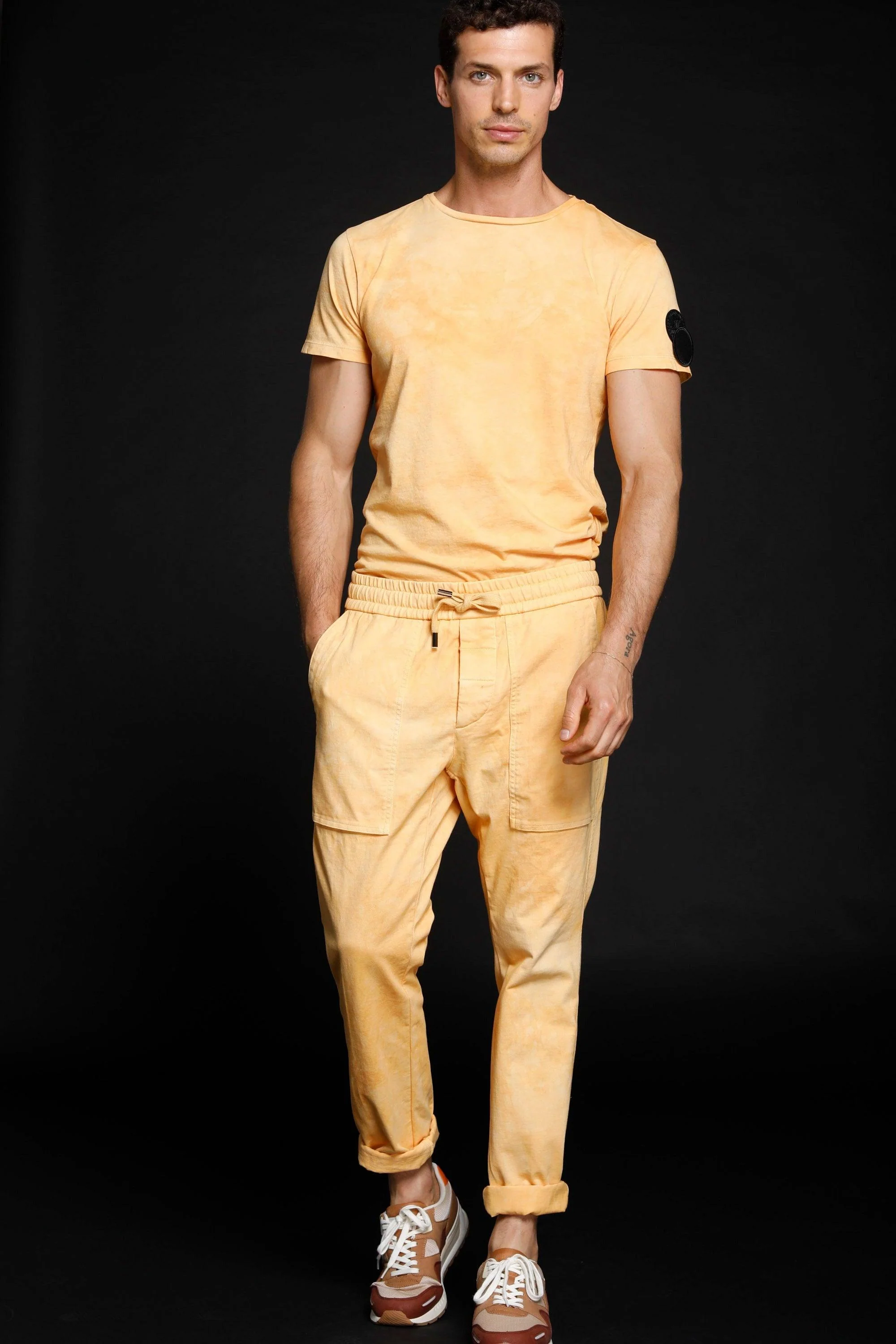 Arizona Fatigue man cargo pants in stretch jersey Logo edition carrot fit