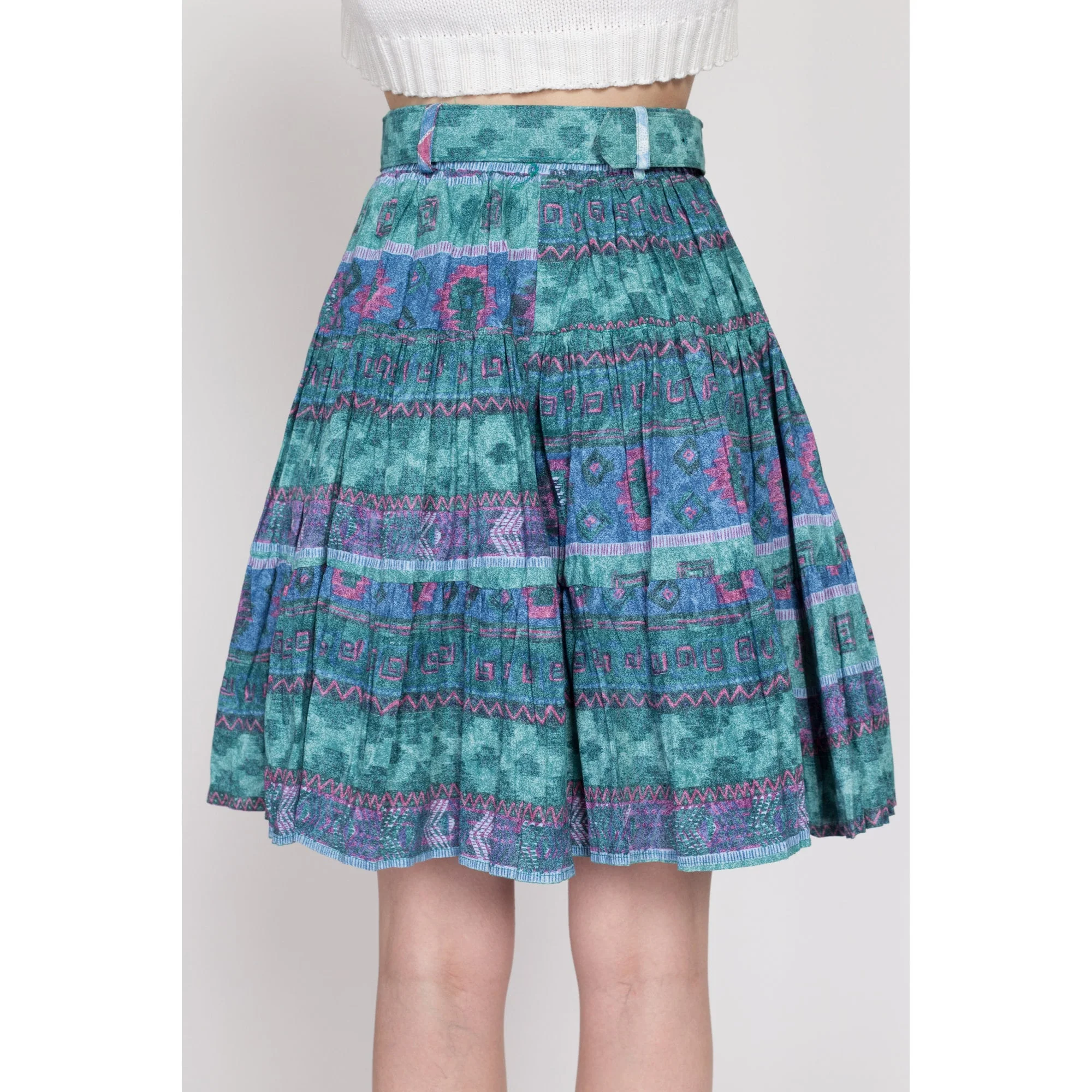 XS-Med 90s Southwestern Square Dance Skirt