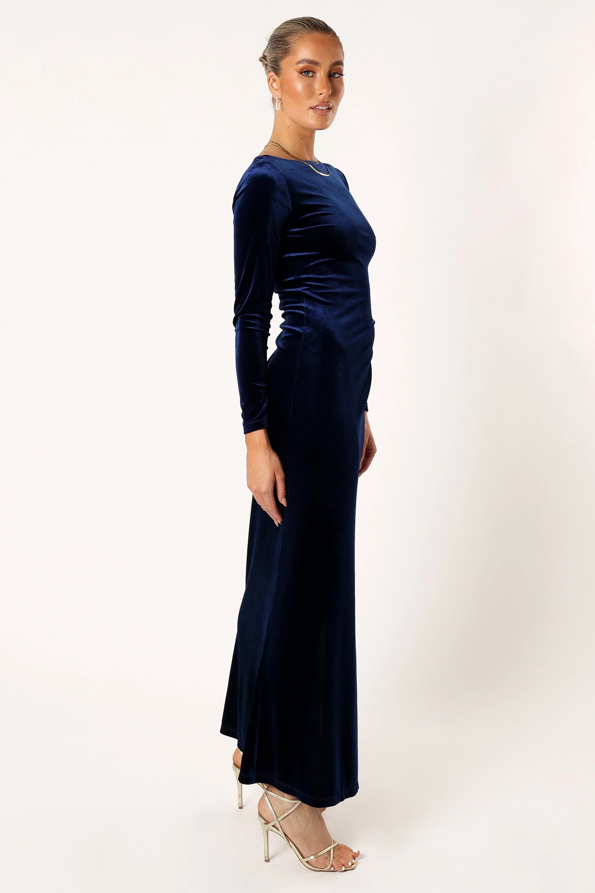 Sarine Long Sleeve Maxi Dress - Navy