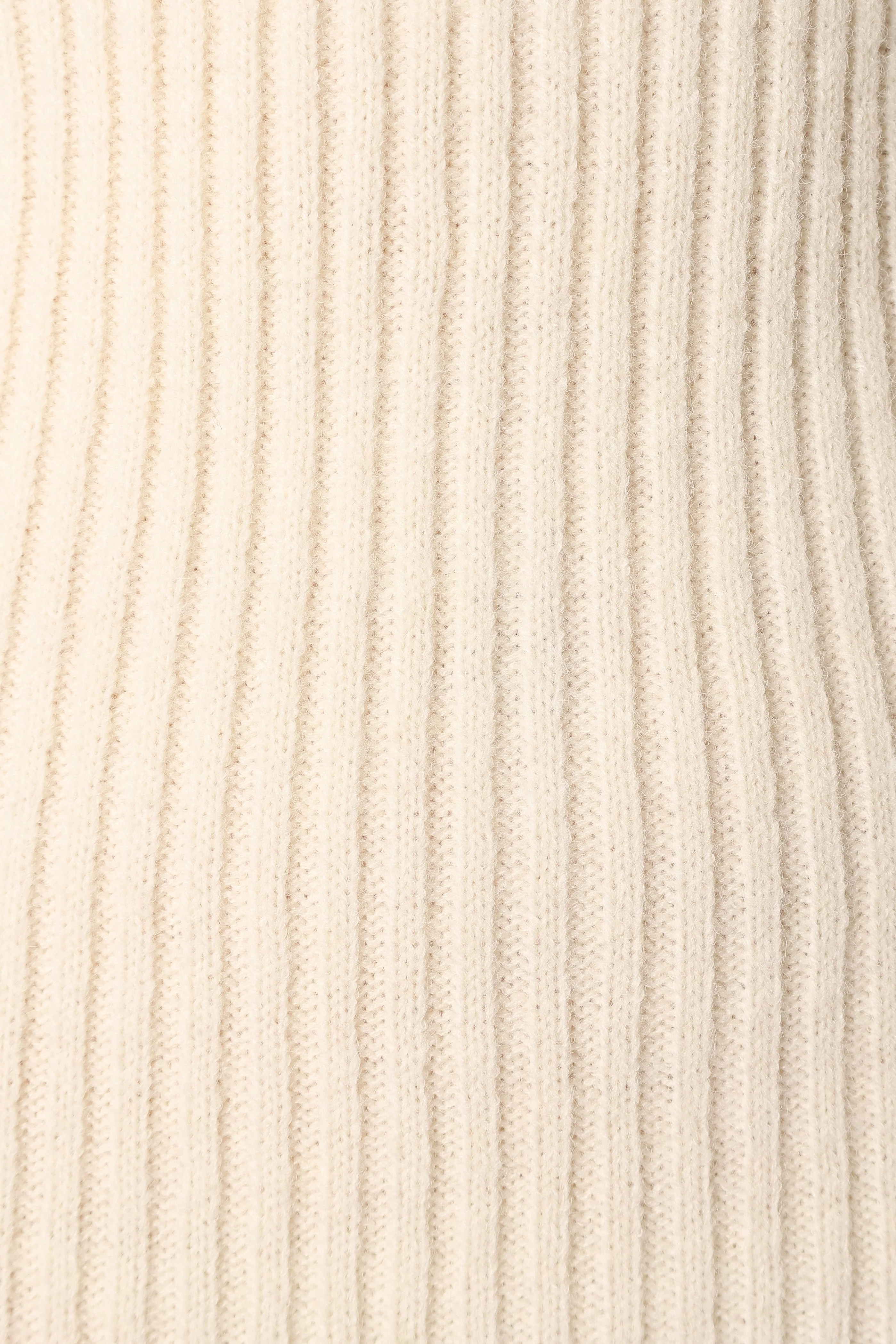 Camryn Puff Sleeve Knit Sweater Midi Dress - Ivory